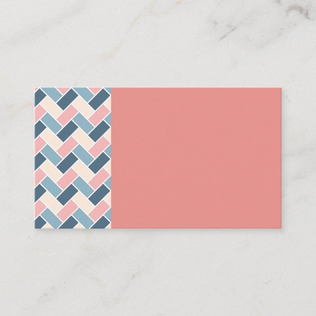 Tarjetas de visita geométrica Melon Pastel (Anverso)