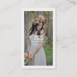 Tarjetas de visita geométricas de la fotografía 