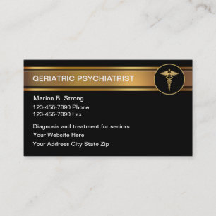 Tarjetas de visita geriátricas del psicólogo