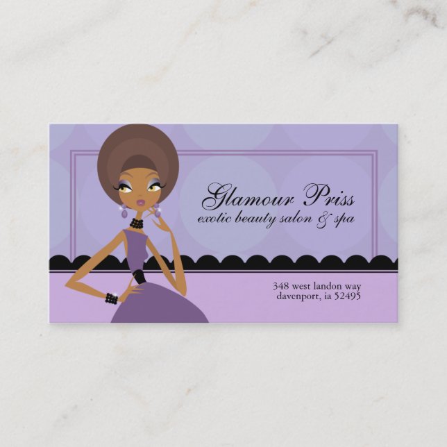 Tarjetas de visita Glamour Priss (Anverso)