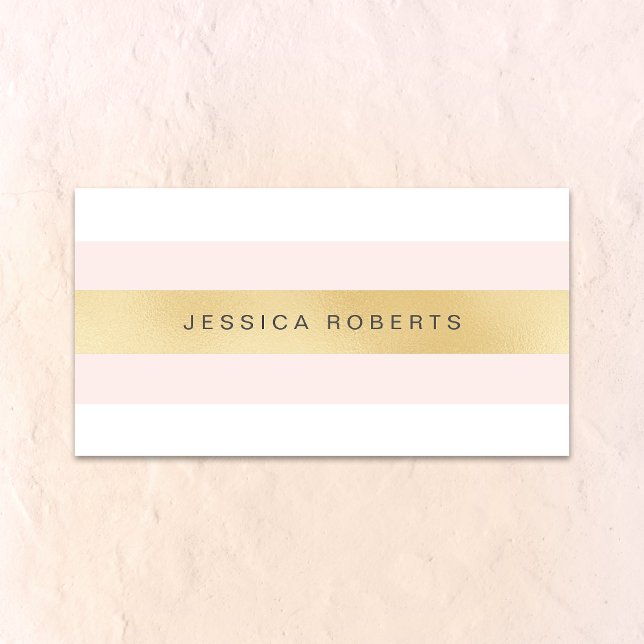 Tarjetas de visita Gold and Pink Girly (Subido por el creador)