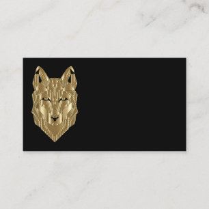 Tarjetas de visita Gold Wolf