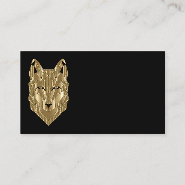 Tarjetas de visita Gold Wolf (Anverso)