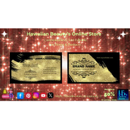 Tarjetas de visita Gold y Black Elegant con planti