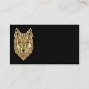 Tarjetas de visita Golden Wolf