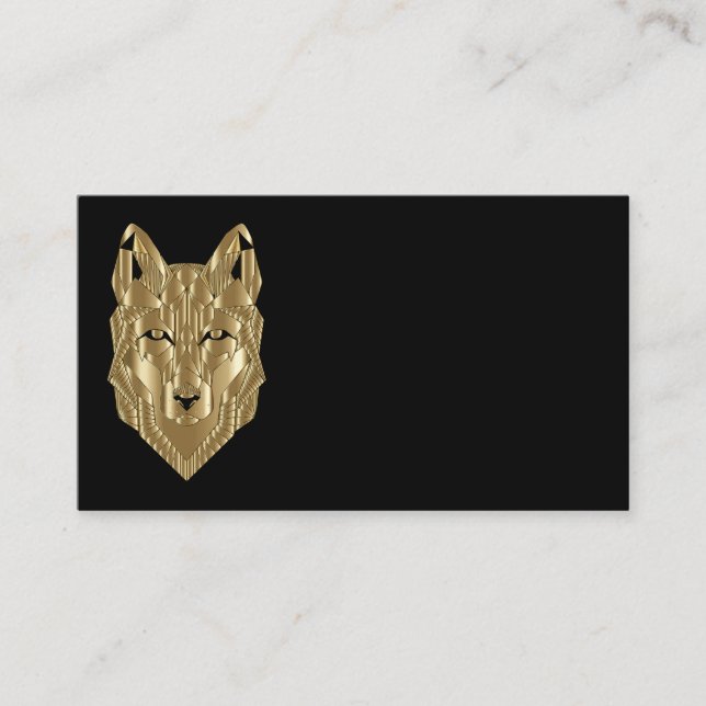 Tarjetas de visita Golden Wolf (Anverso)