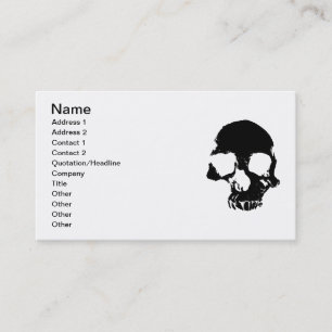 Tarjetas de visita góticas frescas del cráneo