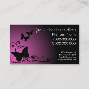 Tarjetas de visita guiadas de mariposa de color ne