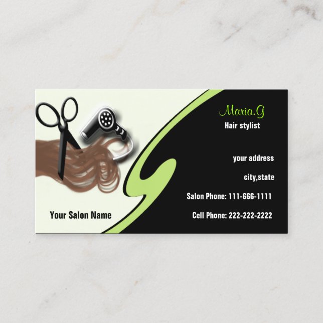 Tarjetas de visita Hair Salon (Anverso)