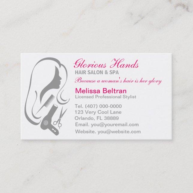 Tarjetas de visita Hair Salon (Anverso)
