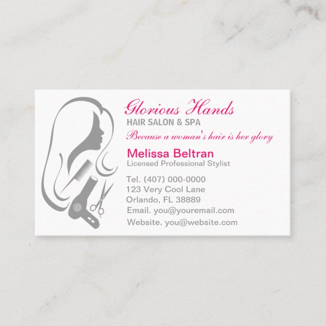 Tarjetas de visita Hair Salon (Anverso)