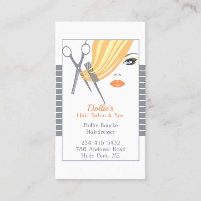 Tarjetas de visita Hair Salon (Anverso)