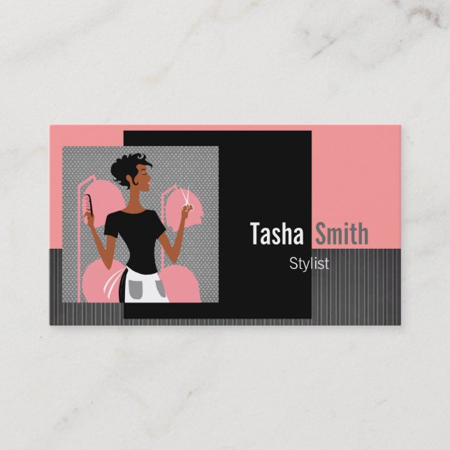 Tarjetas de visita Hair Stylist (Anverso)