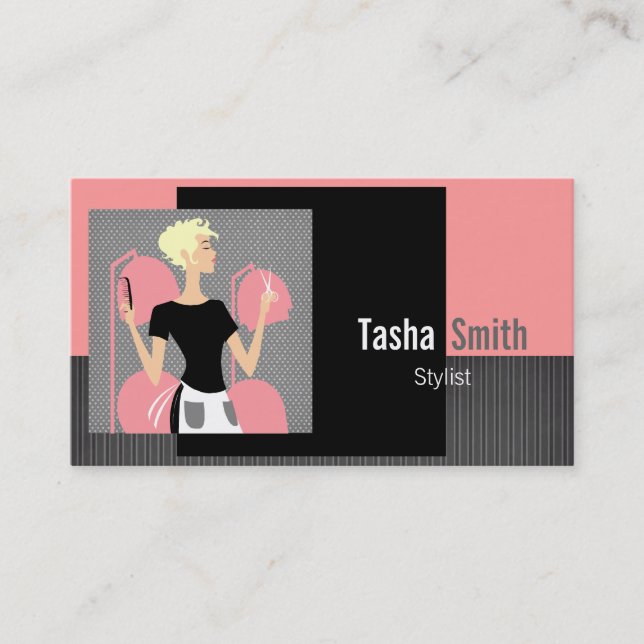 Tarjetas de visita Hair Stylist (Anverso)