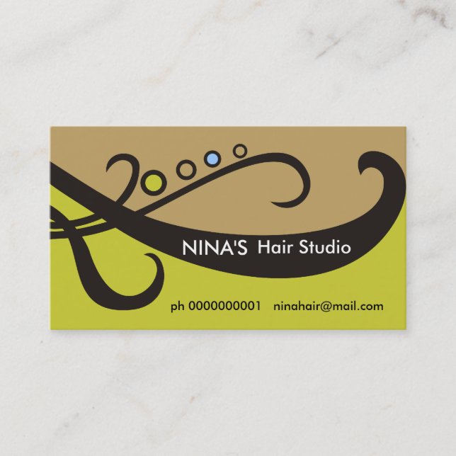 Tarjetas de visita Hairdresser/Hairstylista (Anverso)