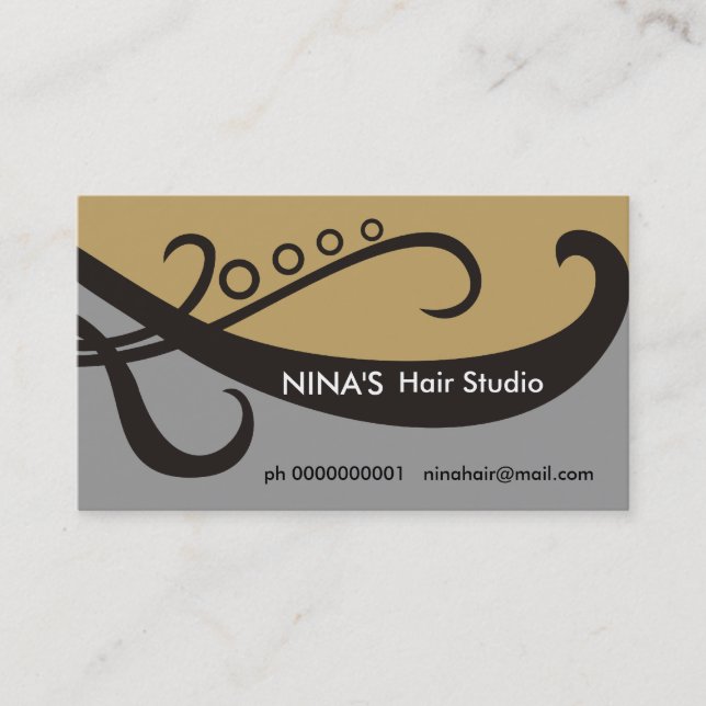 Tarjetas de visita Hairdresser/Hairstylista (Anverso)