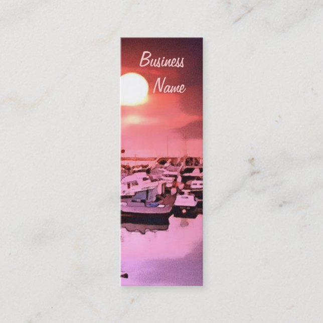 Tarjetas de visita Harbour Hues Bookmark (Anverso)