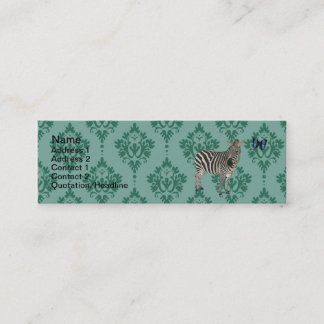 Tarjetas de visita hastiadas de Zeb del damasco