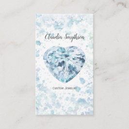 Tarjetas de visita Heart Diamond Watercolor