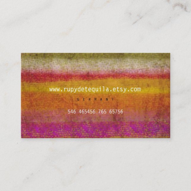 Tarjetas de visita hechas a mano (Anverso)