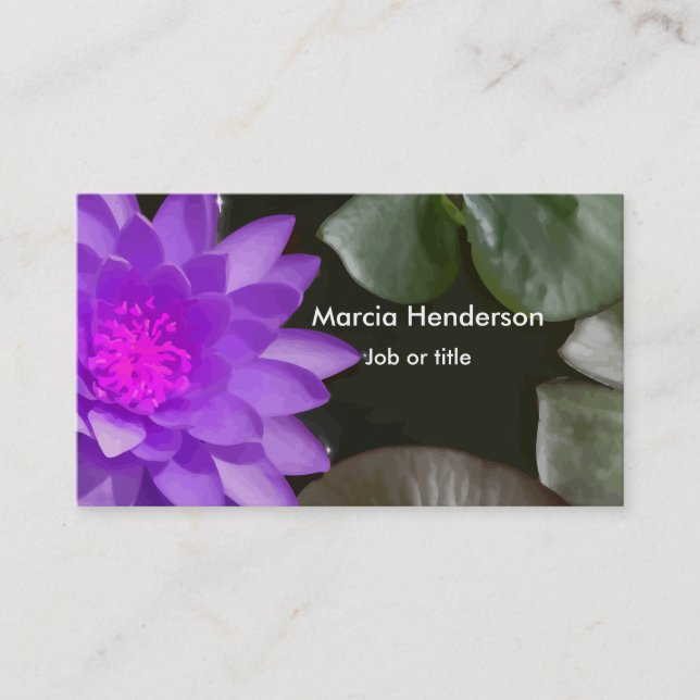 Tarjetas de visita hermosas de la flor (Anverso)