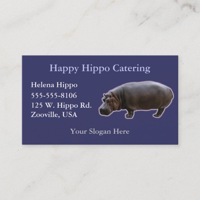 Tarjetas de visita Hippopótamo (Anverso)