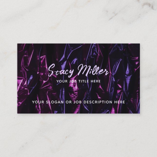 Tarjetas de visita holográficas de personalizable (Anverso)