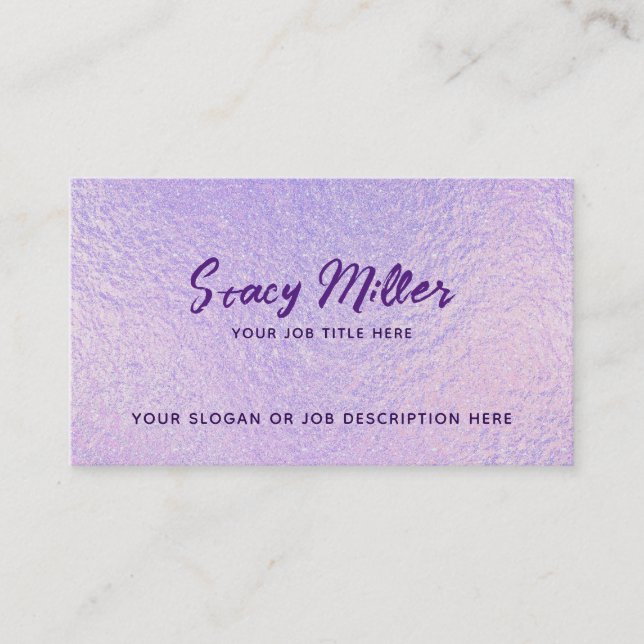 Tarjetas de visita holográficas de personalizable (Anverso)