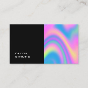 Tarjetas de visita holográficas minimalistas