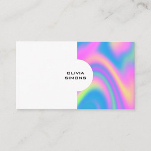 Tarjetas de visita holográficas minimalistas