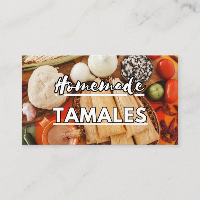 Tarjetas de visita HomeMade Tamales (Anverso)