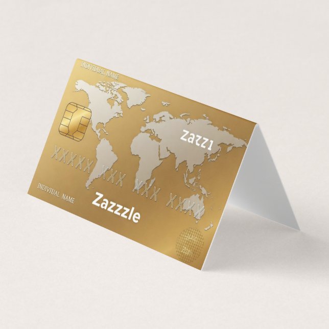 Tarjetas de visita horizontal Gold Premium (Anverso)