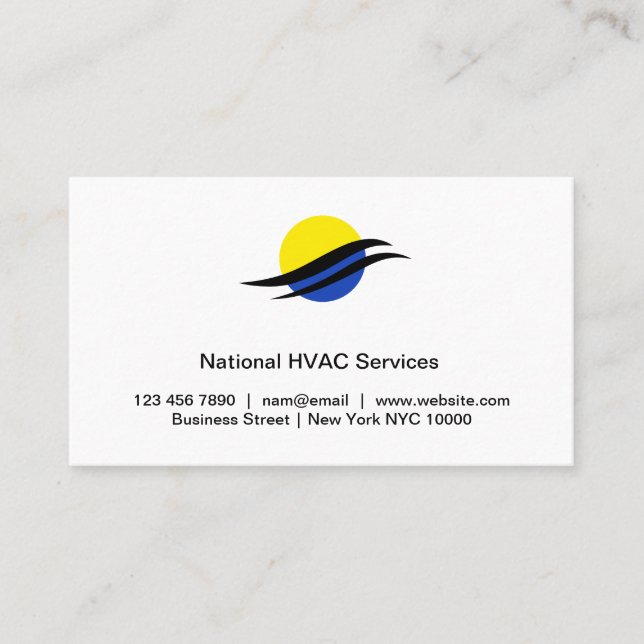 Tarjetas de visita HVAC para aire acondicionado (Anverso)