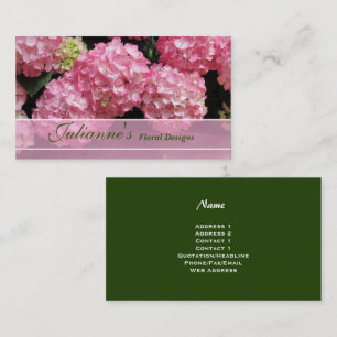  Tarjetas de visita Hydrangea Floral