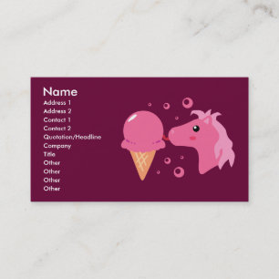 Tarjetas de visita Ice Cream Pony