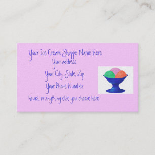 Tarjetas de visita Ice Cream Shoppe