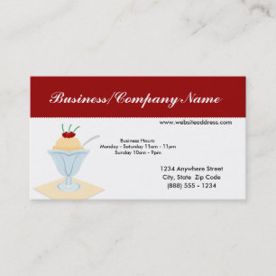 Tarjetas de visita Ice Cream Sundae