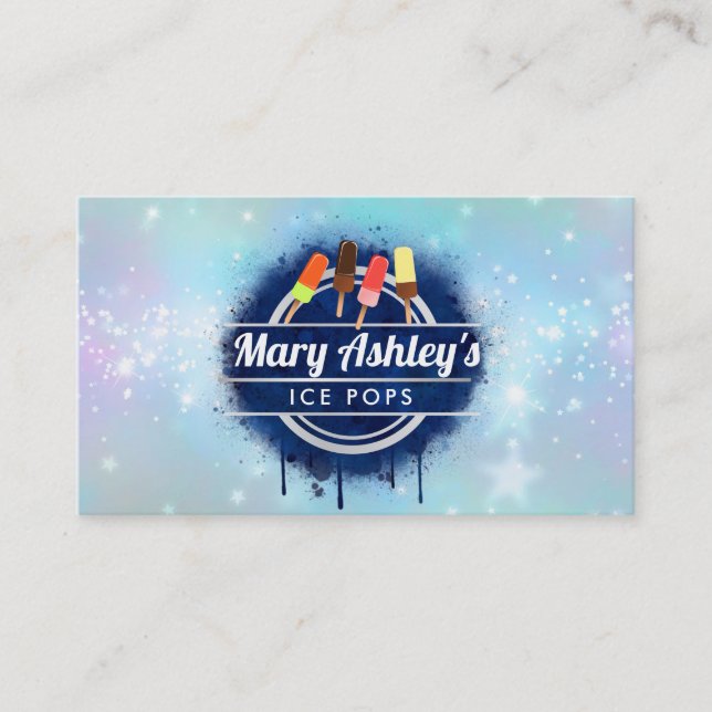 Tarjetas de visita Ice Popsicles (Anverso)