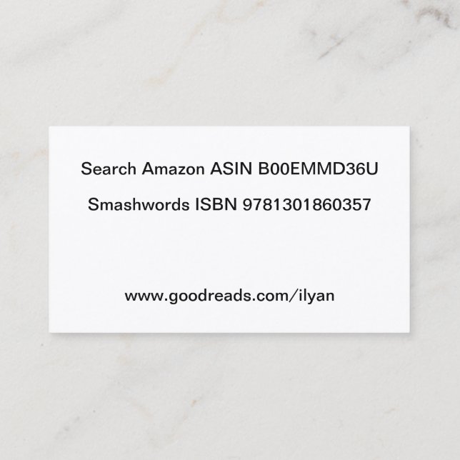 Tarjetas de visita indestructibles de siete veces (Reverso)