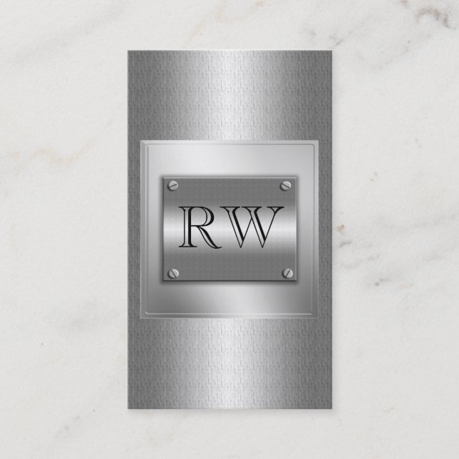 Tarjetas de visita indestructibles del metal (Anverso)