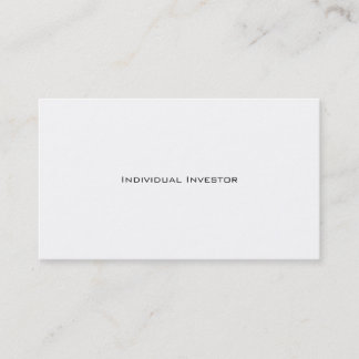 Tarjetas de visita individuales del inversor