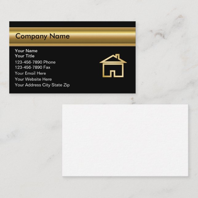 Tarjetas de visita inmobiliaria (Anverso / Reverso)