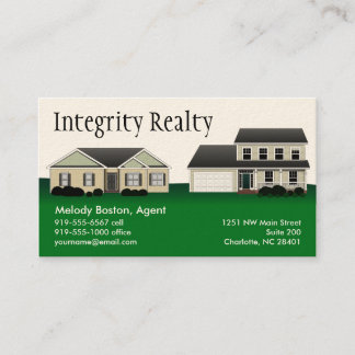 Tarjetas de visita inmobiliaria Green Homes