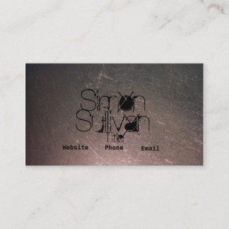 Tarjetas de visita inoxidables rasguñadas