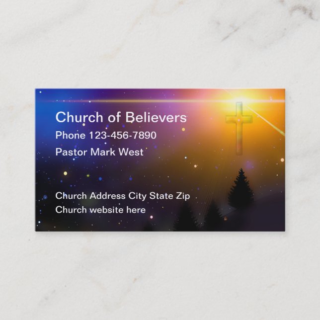 Tarjetas de visita Inspiradoras de la Iglesia (Anverso)