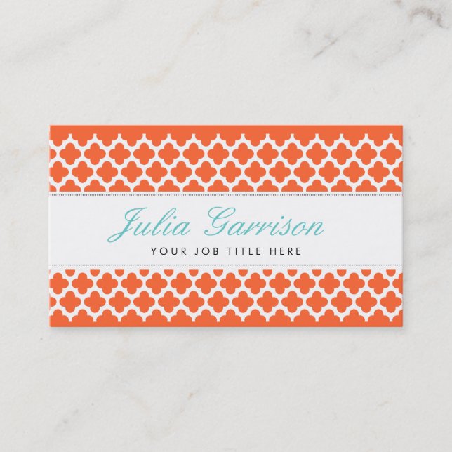 Tarjetas de visita intrépidas de Quatrefoil (Anverso)