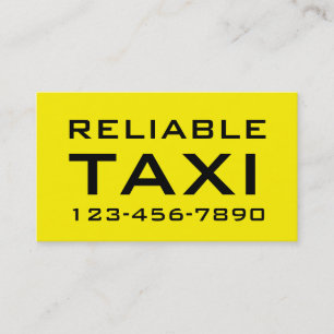 Tarjetas de visita intrépidas simples del taxi