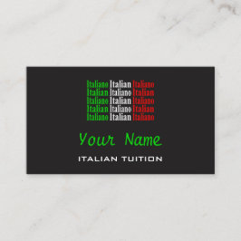 Tarjetas de visita italianas del profesor