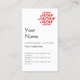 Tarjetas de visita japonesas de la cita del