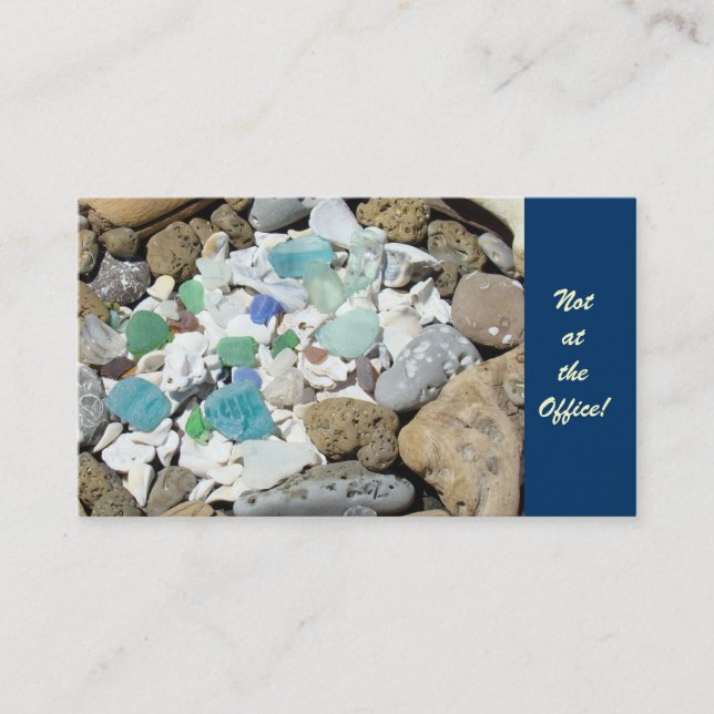 Tarjetas de visita jubiladas no en la playa de la (Anverso)